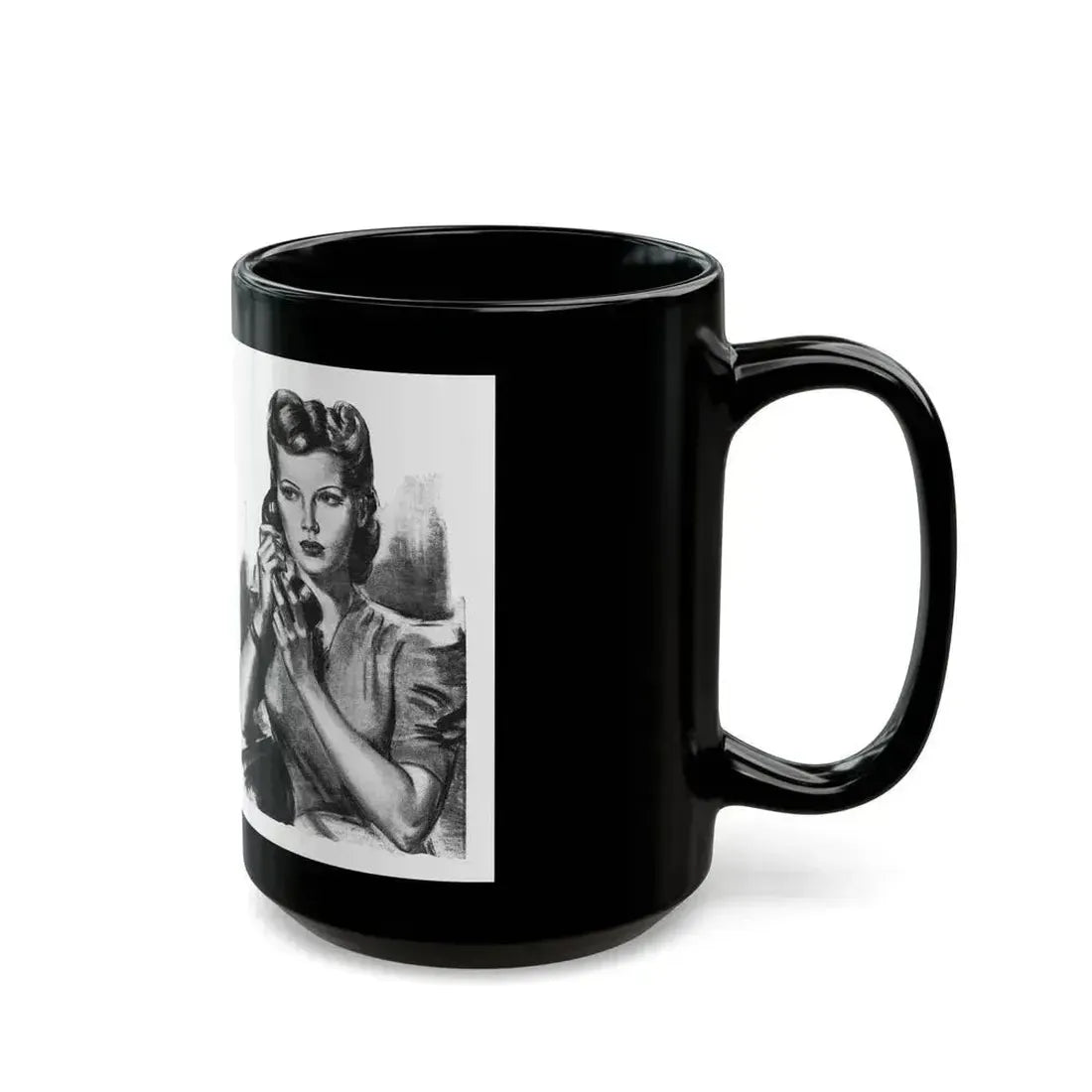 For Thursday's Child by Donald Macardle (5), Woman And Home, 1944 - Black Coffee Mug - Go Mug Yourself
