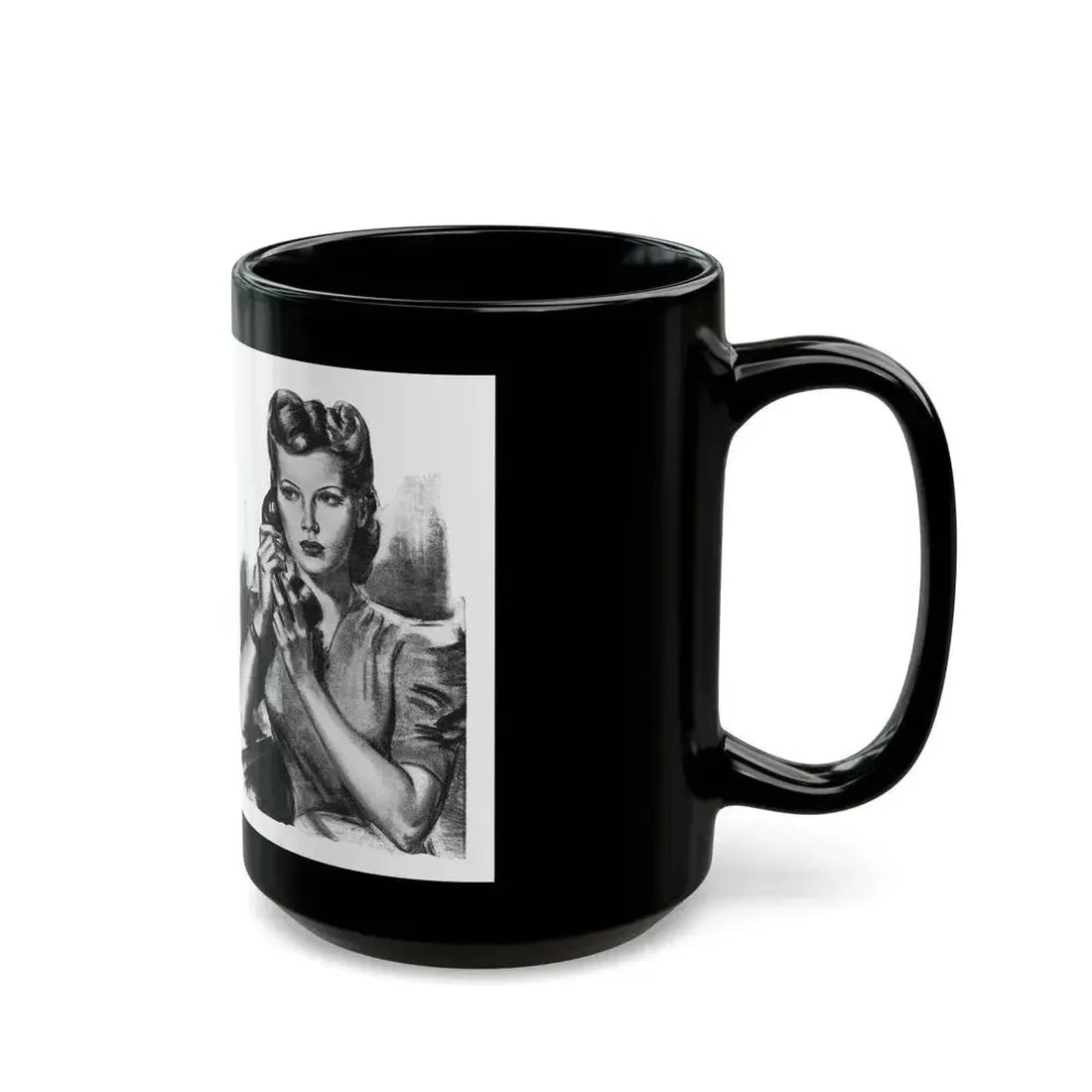 For Thursday's Child by Donald Macardle (5), Woman And Home, 1944 - Black Coffee Mug - Go Mug Yourself