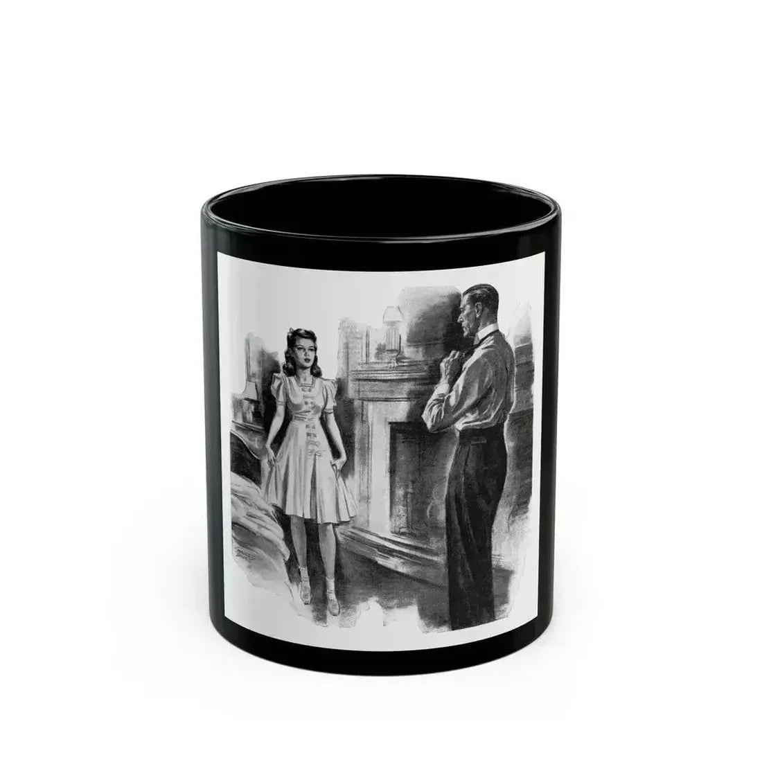 For Thursday's Child by Donald Macardle (6), Woman And Home, 1944 - Black Coffee Mug 11oz - Go Mug Yourself