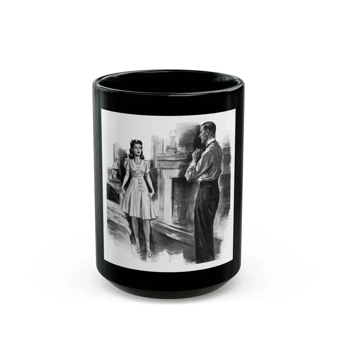 For Thursday's Child by Donald Macardle (6), Woman And Home, 1944 - Black Coffee Mug 15oz - Go Mug Yourself