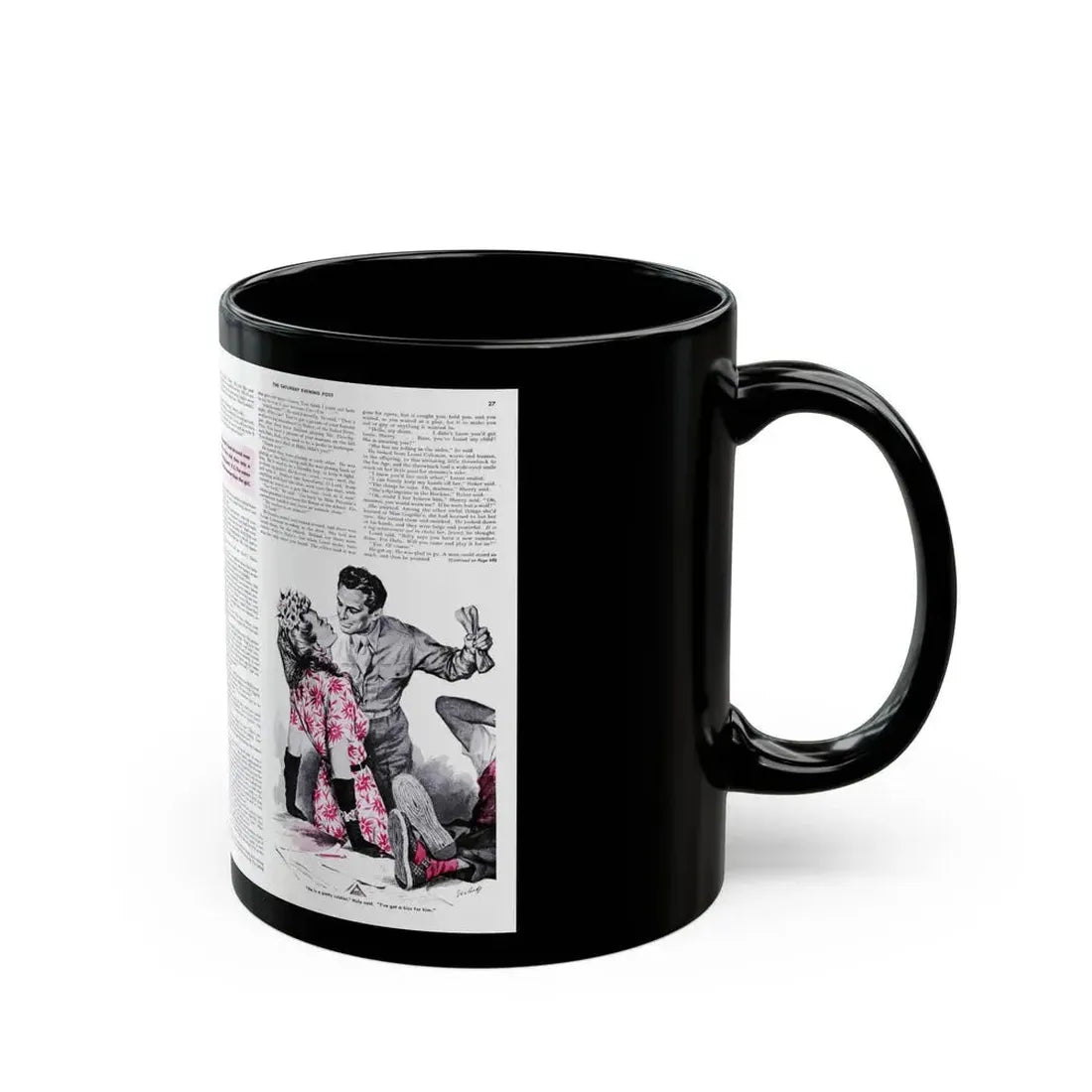 For Us She Sings, Saturday Evening Post, August 21, 1943 - Black Coffee Mug - Go Mug Yourself
