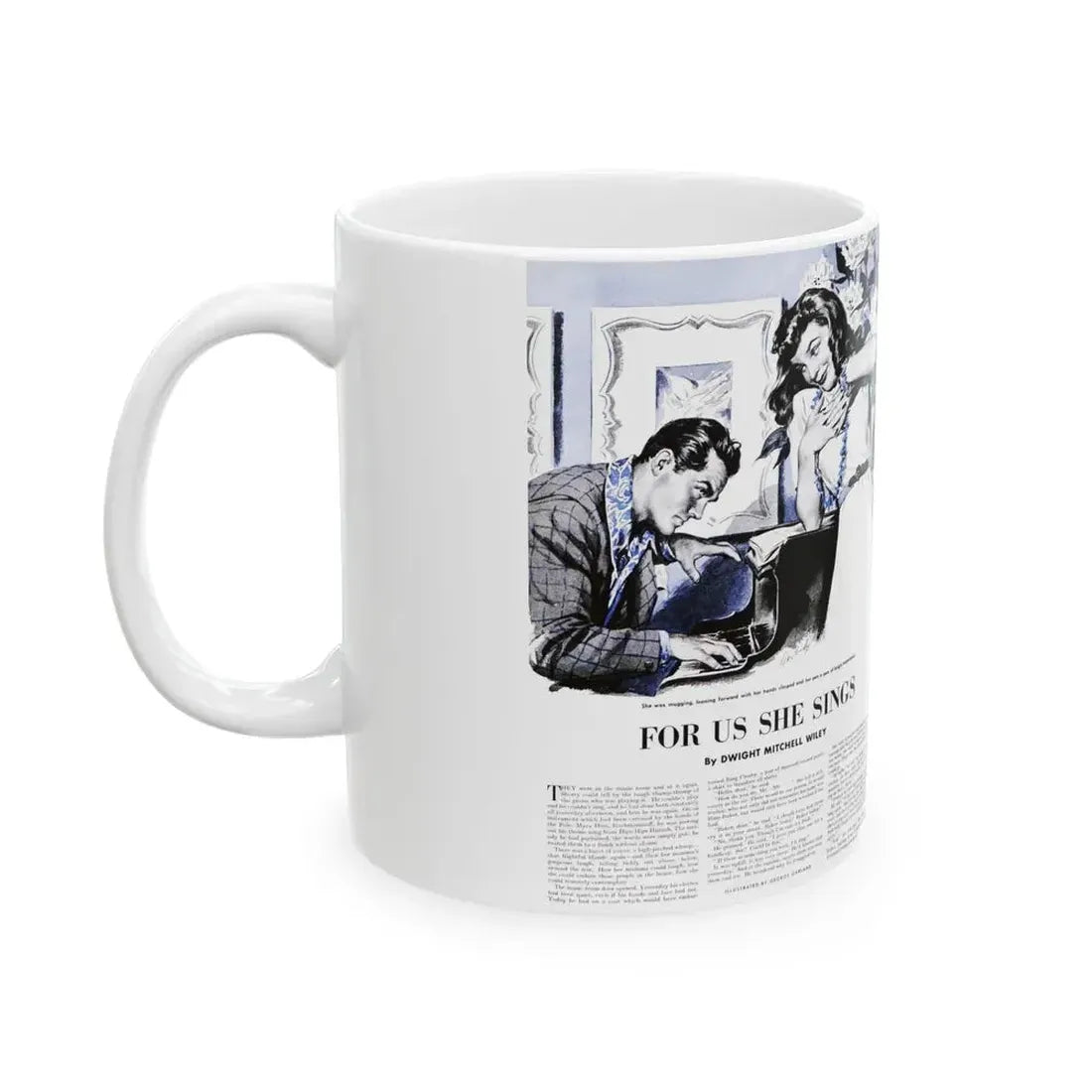 For Us She Sings, Saturday Evening Post, August 21, 1943 - White Coffee Mug - Go Mug Yourself