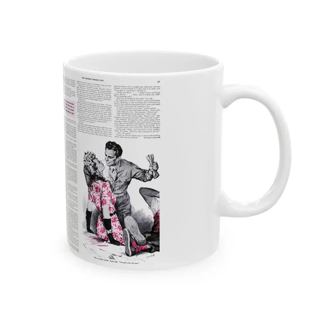 For Us She Sings, Saturday Evening Post, August 21, 1943 - White Coffee Mug - Go Mug Yourself