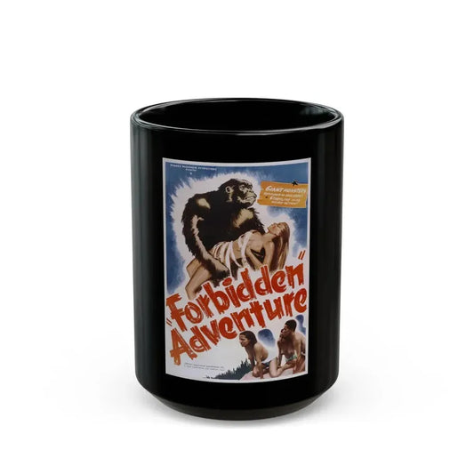 FORBIDDEN ADVENTURE (GORILLA WOMAN) 1937 Movie Poster - Black Coffee Mug 15oz - Go Mug Yourself