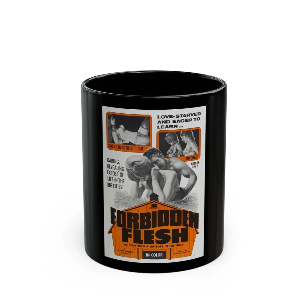 FORBIDDEN FLESH 1968 Movie Poster - Black Coffee Mug 11oz - Go Mug Yourself