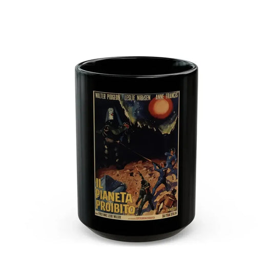FORBIDDEN PLANET 1956 Movie Poster - Black Coffee Mug 15oz - Go Mug Yourself