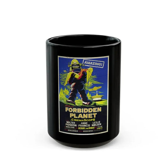 FORBIDDEN PLANET (3) 1956 Movie Poster - Black Coffee Mug 15oz - Go Mug Yourself