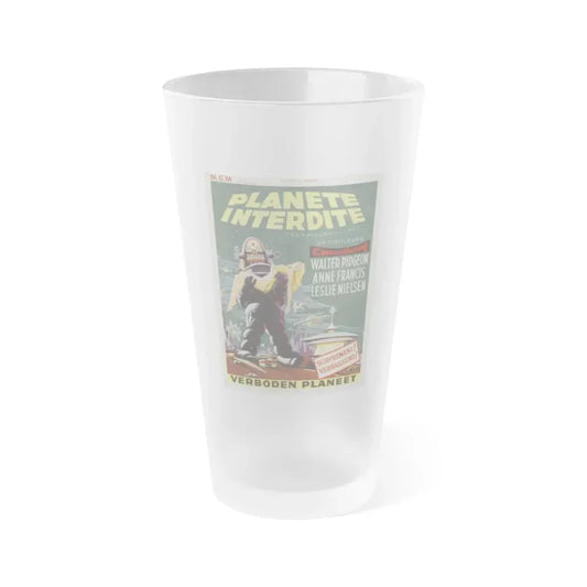FORBIDDEN PLANET (BELGIAN) 1956 Movie Poster - Frosted Pint Glass 16oz Default Title - Go Mug Yourself