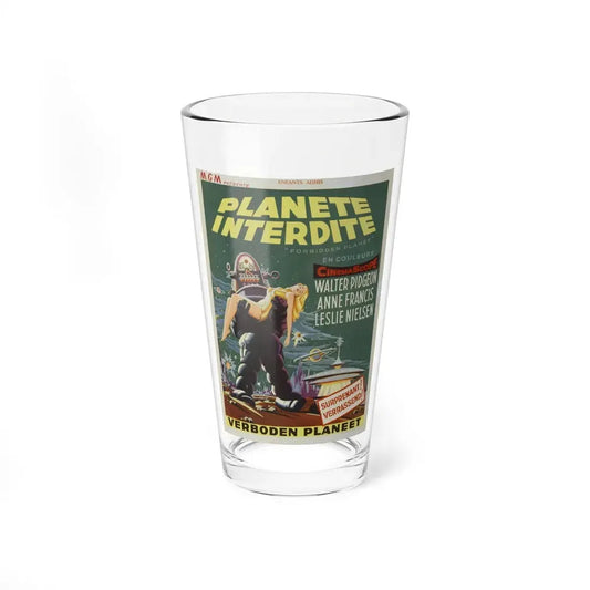 FORBIDDEN PLANET (BELGIAN) 1956 Movie Poster - Pint Glass 16oz 16oz - Go Mug Yourself