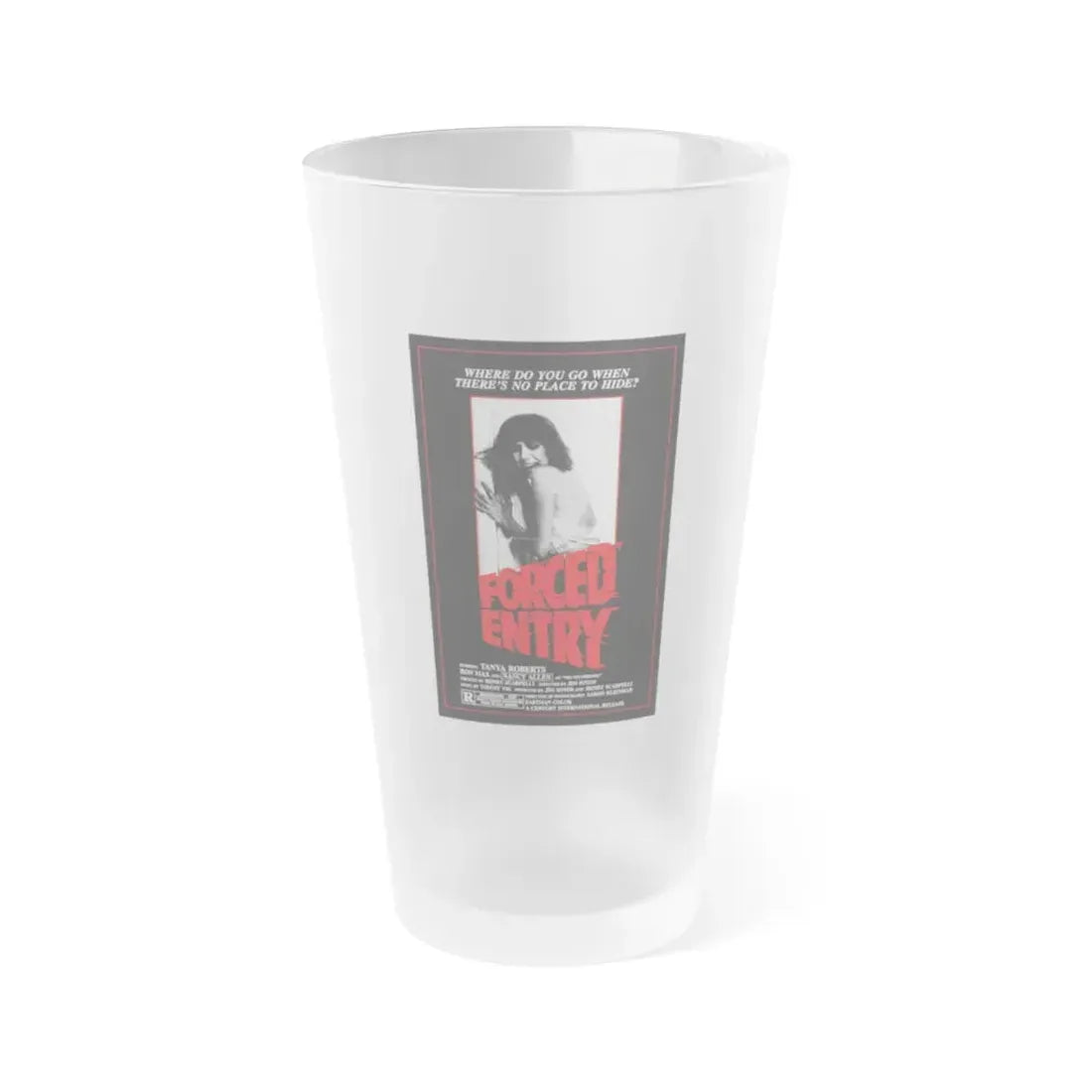 FORCED ENTRY 1975 Movie Poster - Frosted Pint Glass 16oz 16oz Frosted - Go Mug Yourself