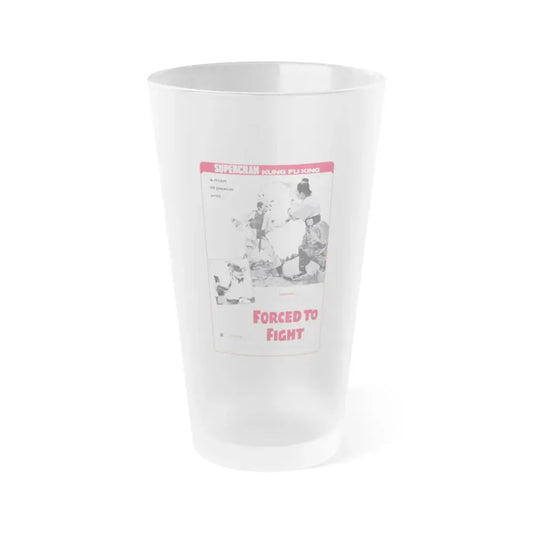 FORCED TO FIGHT 1971 Movie Poster - Frosted Pint Glass 16oz 16oz Frosted - Go Mug Yourself