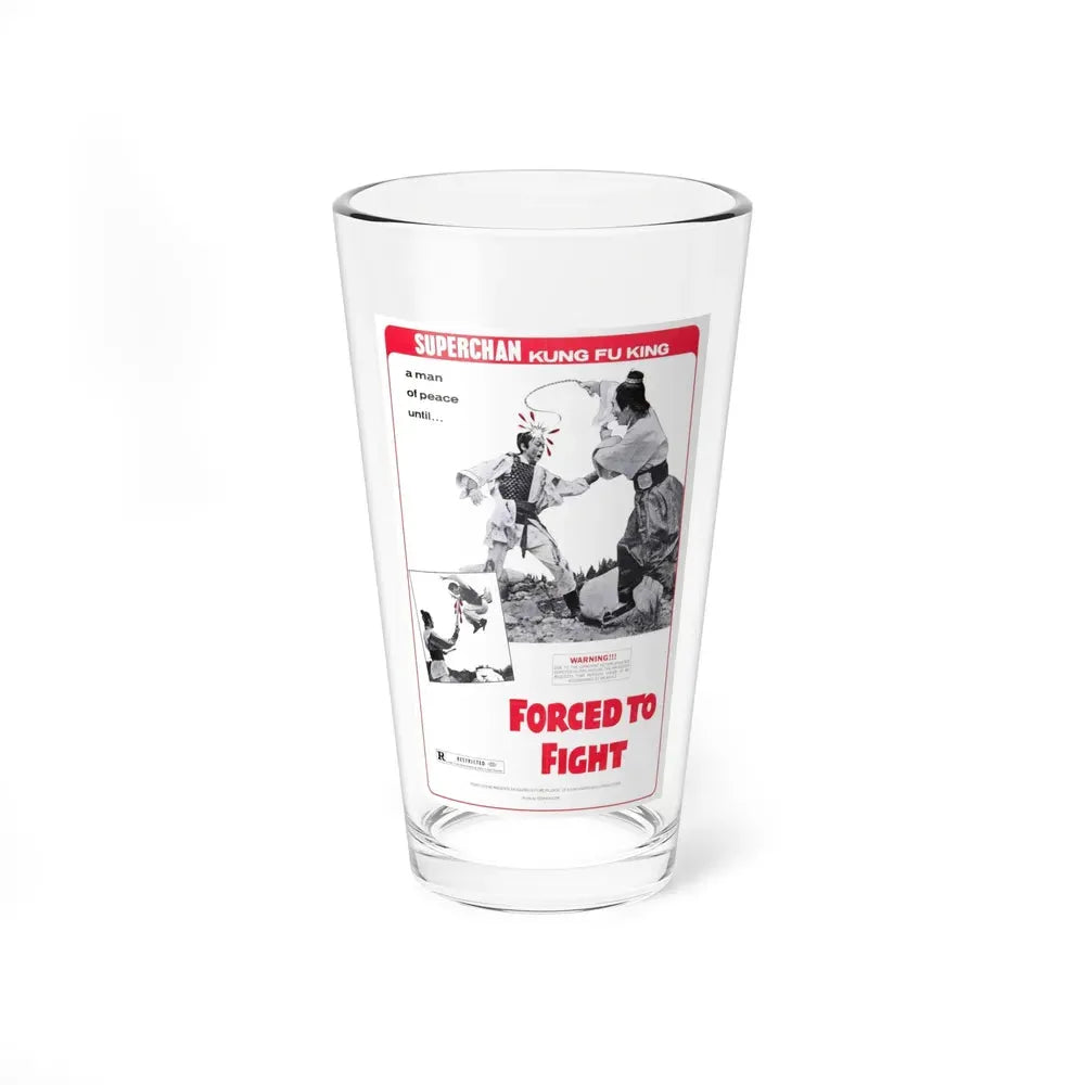 FORCED TO FIGHT 1971 Movie Poster - Pint Glass 16oz 16oz - Go Mug Yourself