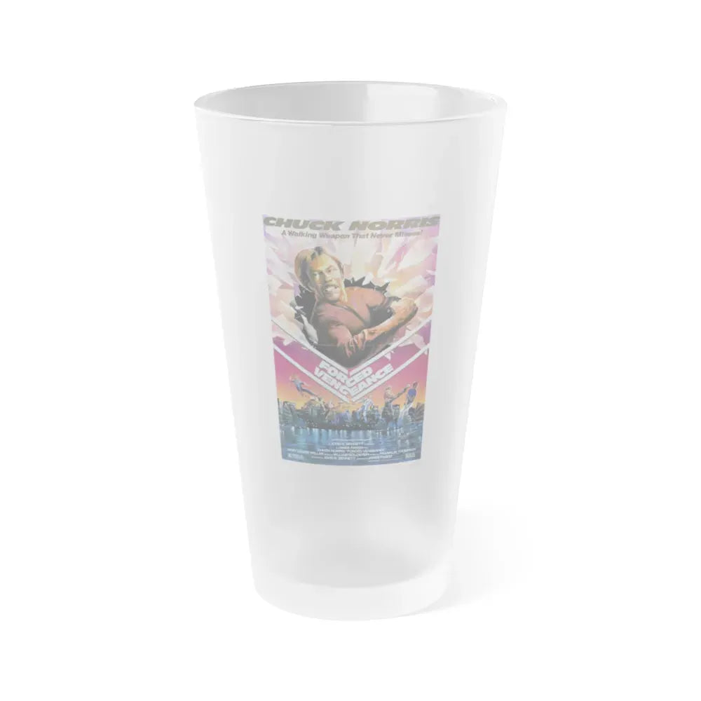 FORCED VENGEANCE 1982 Movie Poster - Frosted Pint Glass 16oz 16oz Frosted - Go Mug Yourself