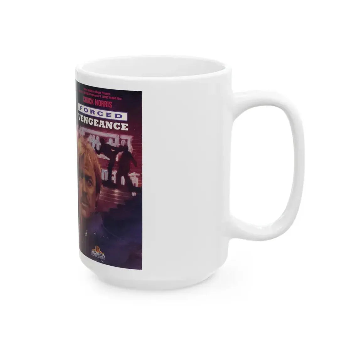 FORCED VENGEANCE (VHS COVER) - White Coffee Mug - Go Mug Yourself