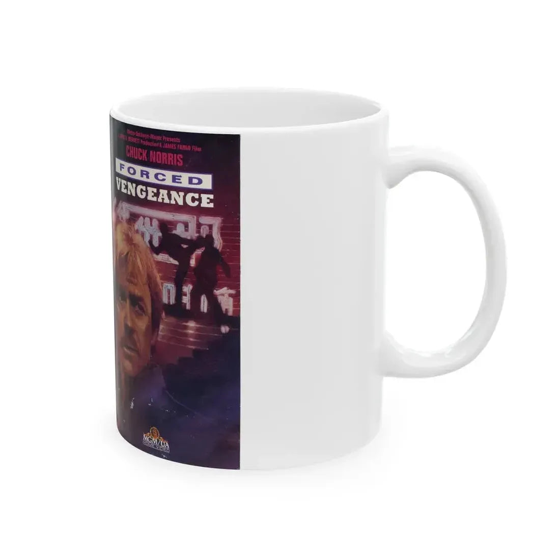 FORCED VENGEANCE (VHS COVER) - White Coffee Mug - Go Mug Yourself