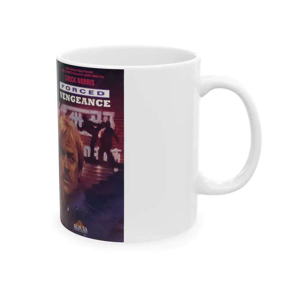 FORCED VENGEANCE (VHS COVER) - White Coffee Mug - Go Mug Yourself