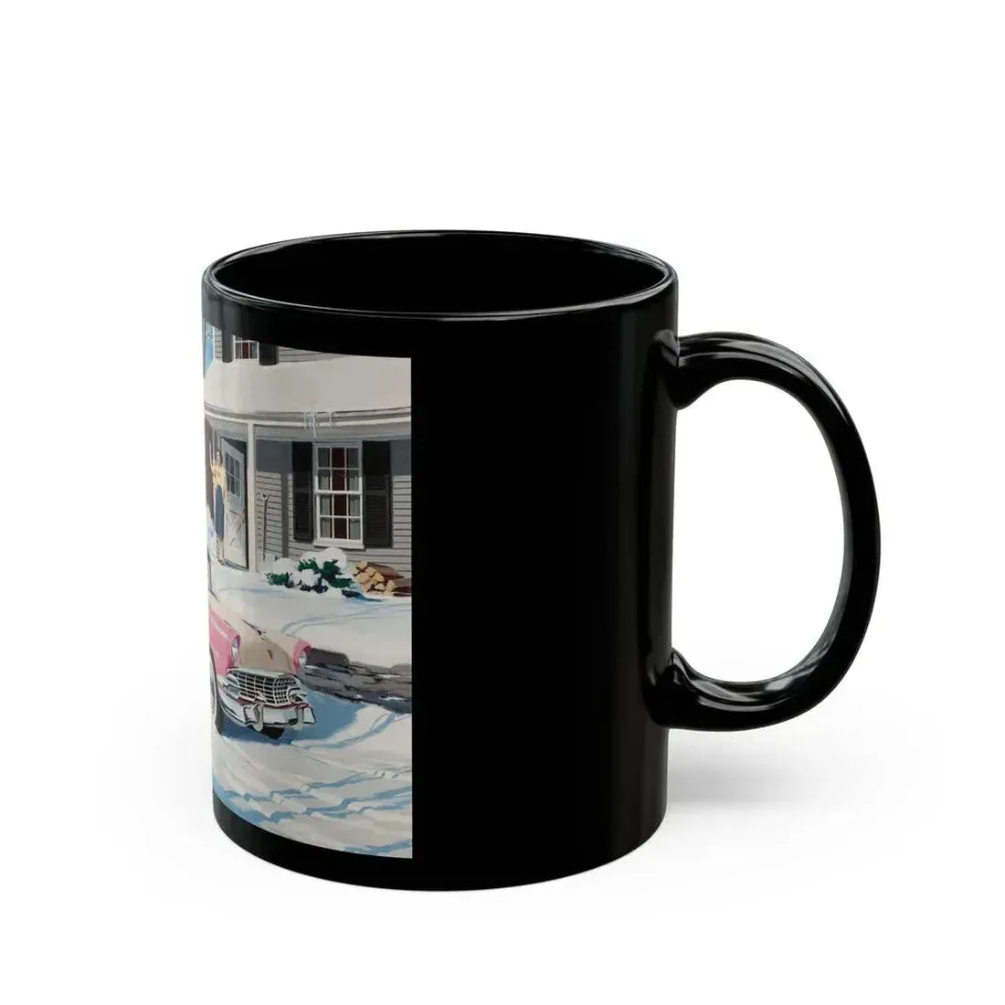 Ford Fairlaine advertisement, 1956 - Black Coffee Mug - Go Mug Yourself