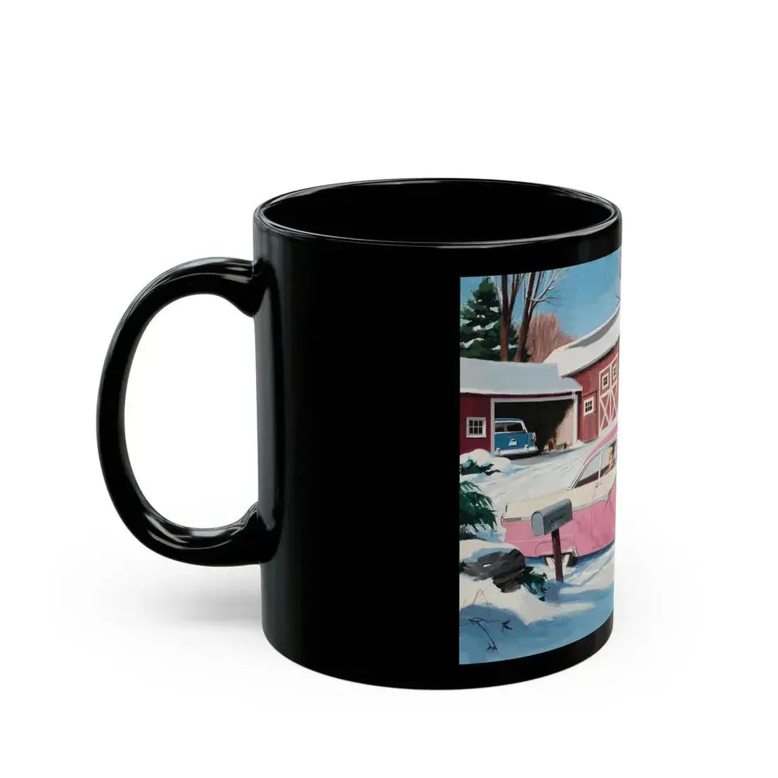 Ford Fairlaine advertisement, 1956 - Black Coffee Mug - Go Mug Yourself