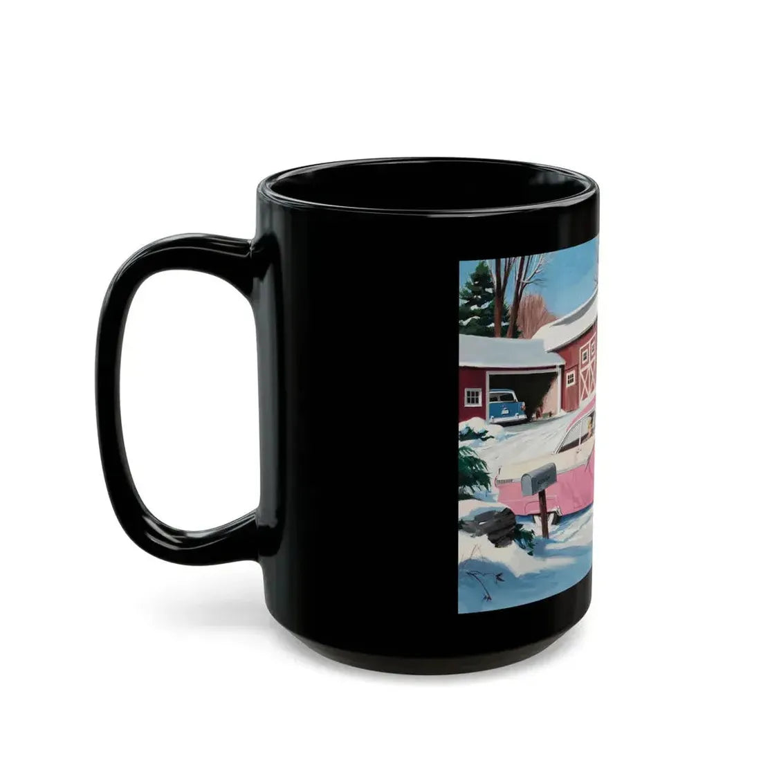 Ford Fairlaine advertisement, 1956 - Black Coffee Mug - Go Mug Yourself