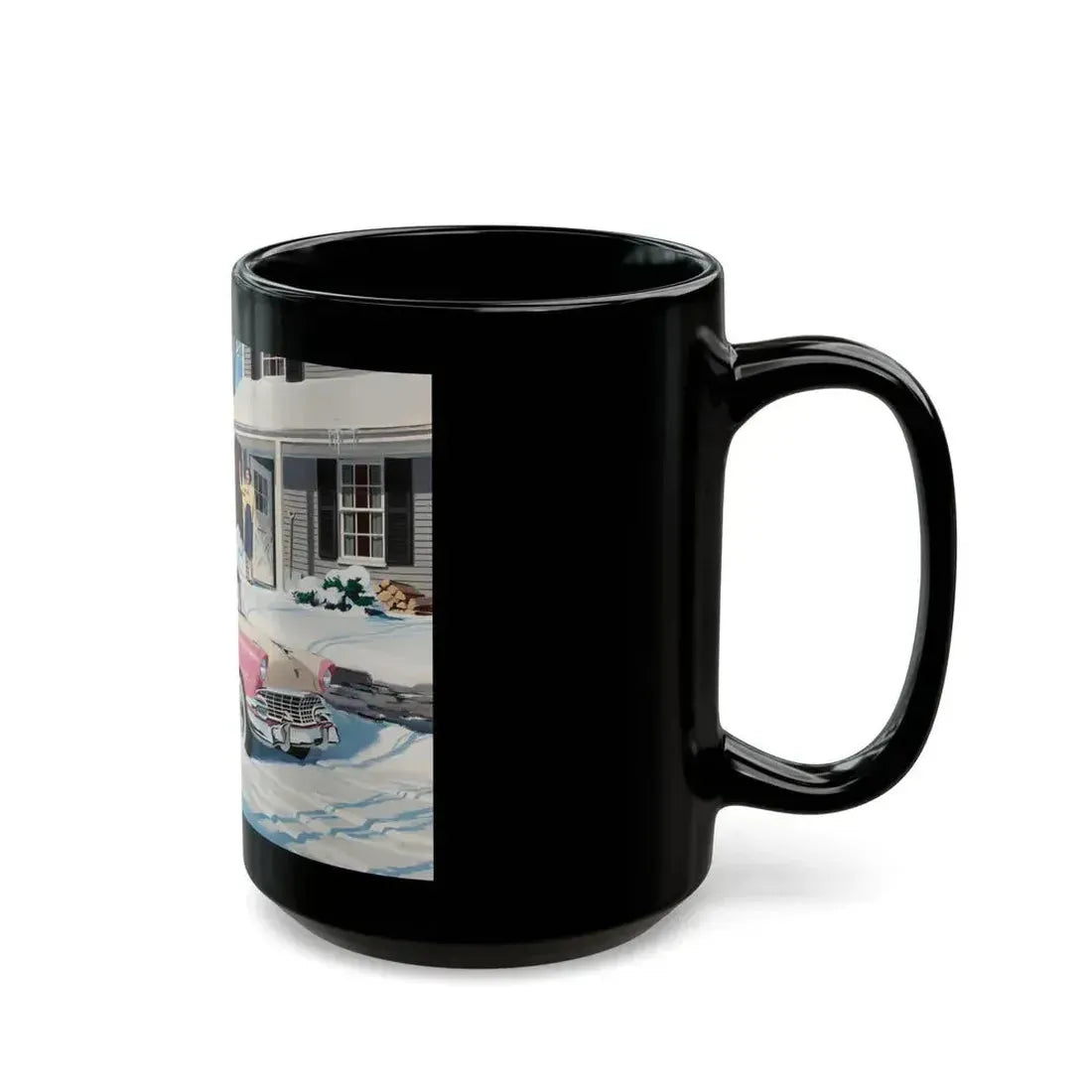 Ford Fairlaine advertisement, 1956 - Black Coffee Mug - Go Mug Yourself