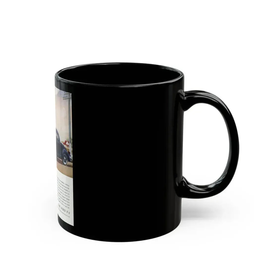 Ford for 1936 ad, The American Magazine, June 1936 - Black Coffee Mug - Go Mug Yourself