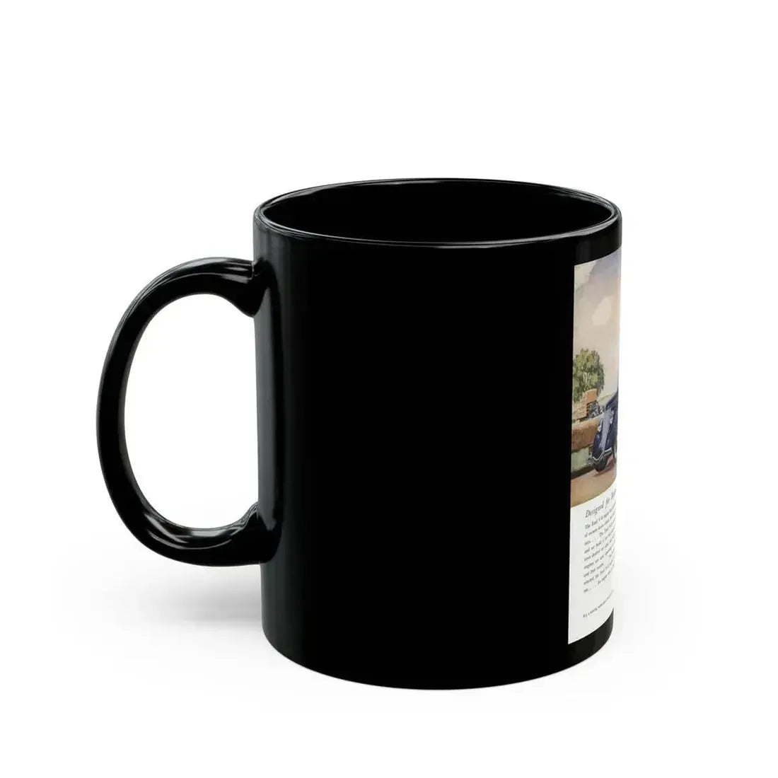 Ford for 1936 ad, The American Magazine, June 1936 - Black Coffee Mug - Go Mug Yourself