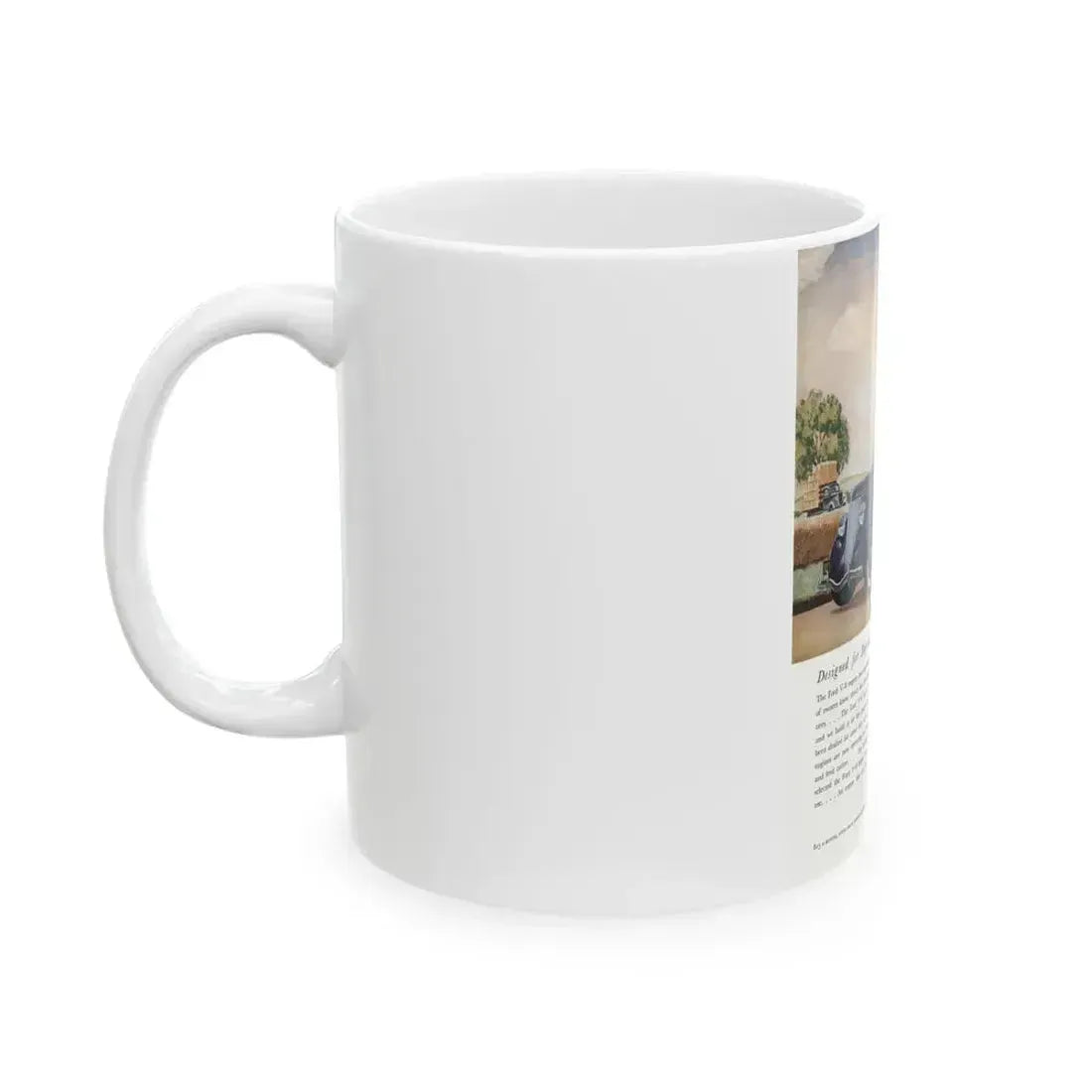 Ford for 1936 ad, The American Magazine, June 1936 - White Coffee Mug - Go Mug Yourself