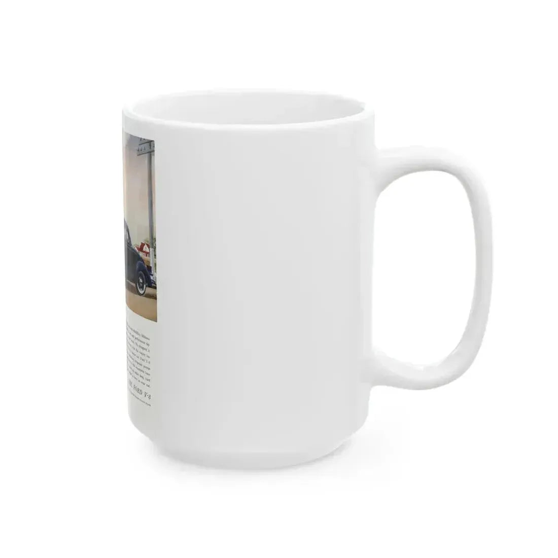 Ford for 1936 ad, The American Magazine, June 1936 - White Coffee Mug - Go Mug Yourself