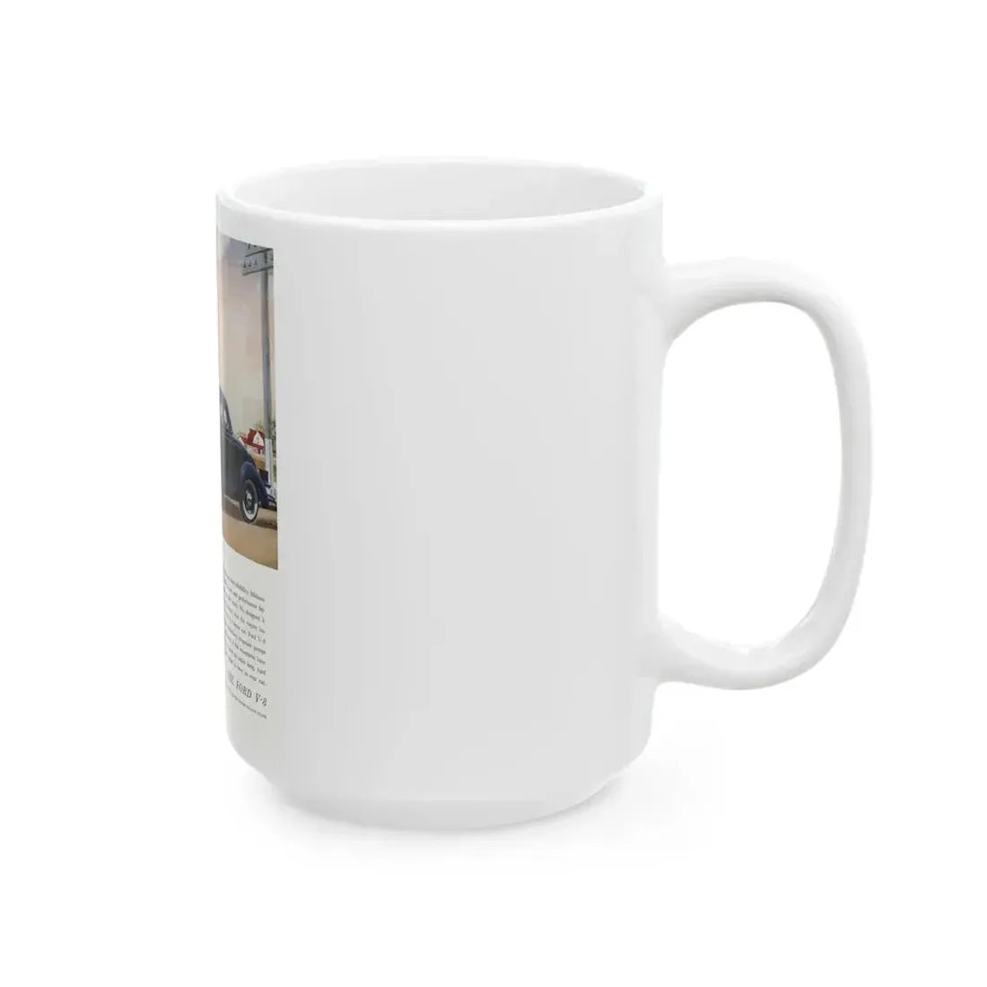 Ford for 1936 ad, The American Magazine, June 1936 - White Coffee Mug - Go Mug Yourself