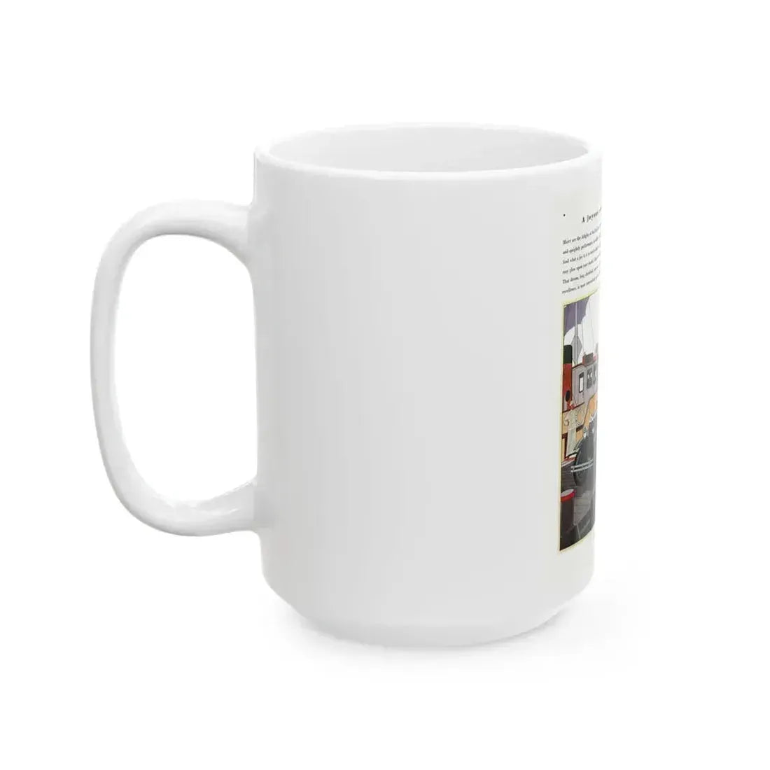 Ford Roadster ad, Pictorial Review, August 1930 - White Coffee Mug - Go Mug Yourself