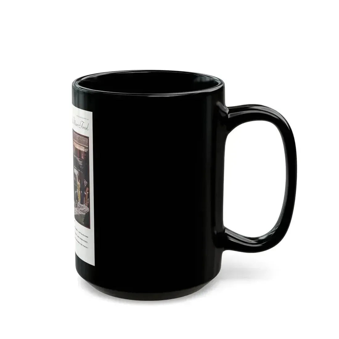 Ford Sedan ad, McCall's, March 1930 - Black Coffee Mug - Go Mug Yourself