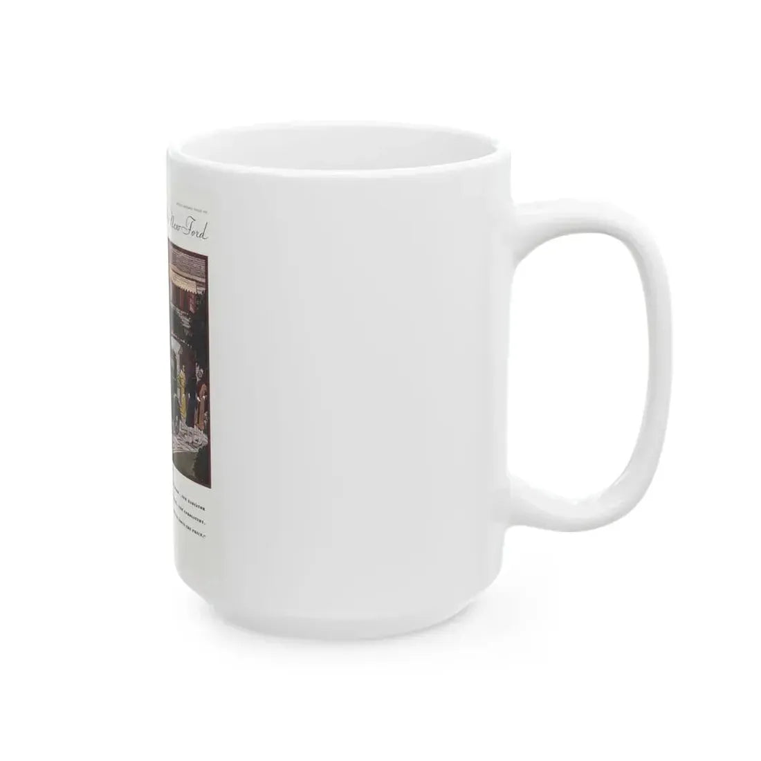 Ford Sedan ad, McCall's, March 1930 - White Coffee Mug - Go Mug Yourself