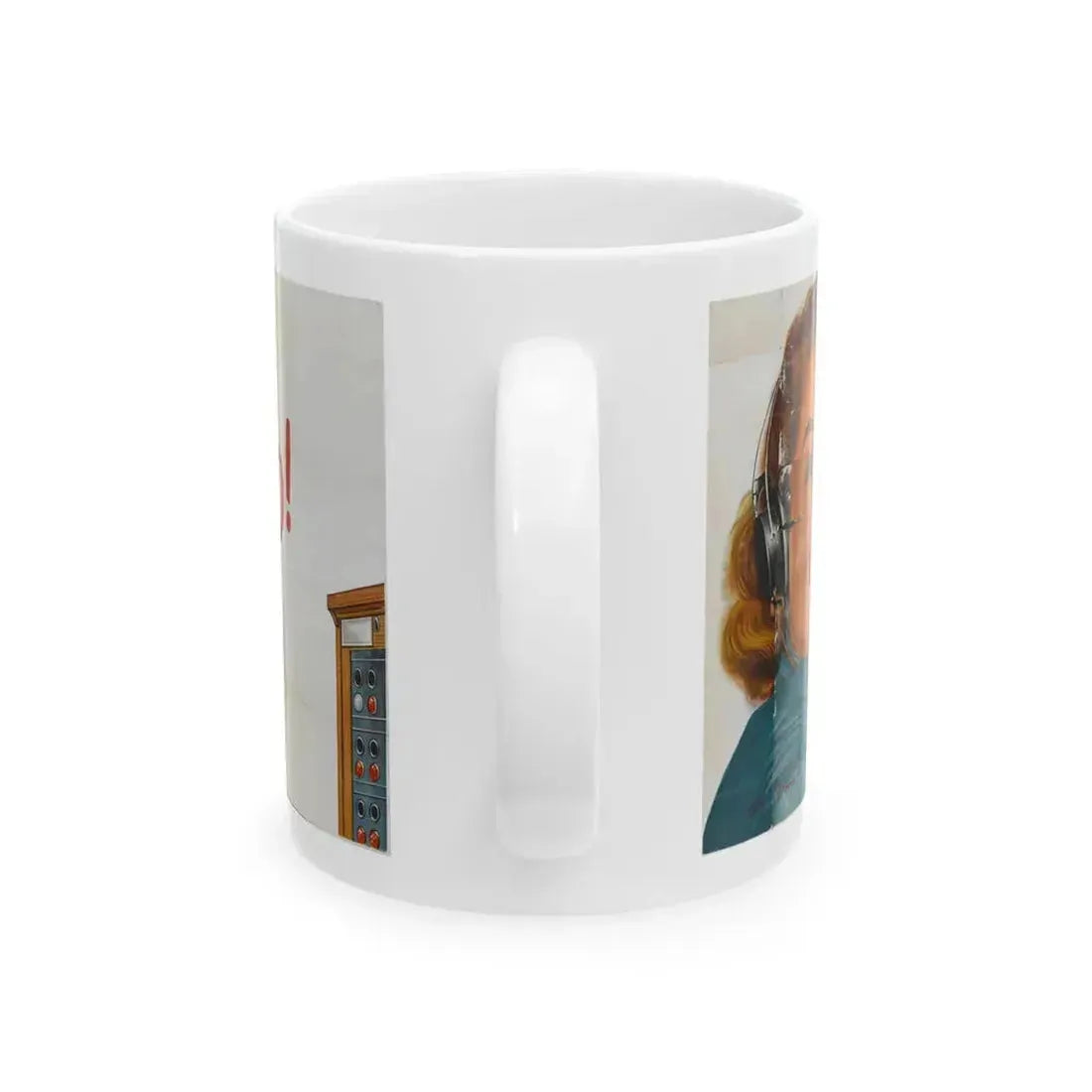 Ford Telephone Advertising Poster (Late 1940s) - White Coffee Mug - Go Mug Yourself