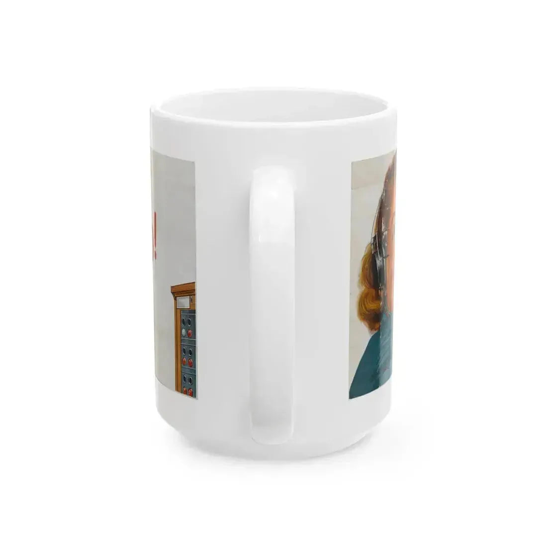 Ford Telephone Advertising Poster (Late 1940s) - White Coffee Mug - Go Mug Yourself