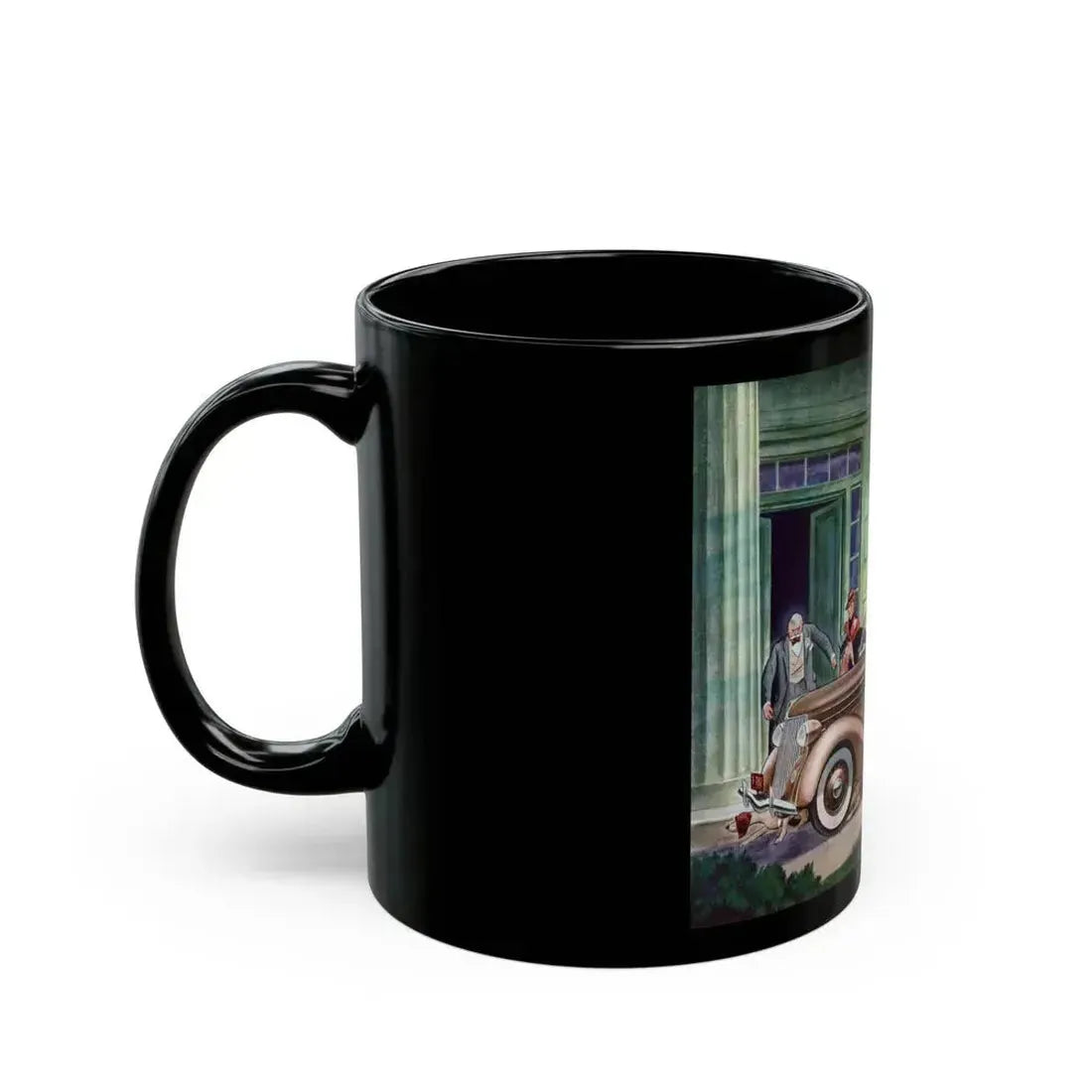Ford V-8 for 1936 advertisement, The American Magazine, May 1936 - Black Coffee Mug - Go Mug Yourself