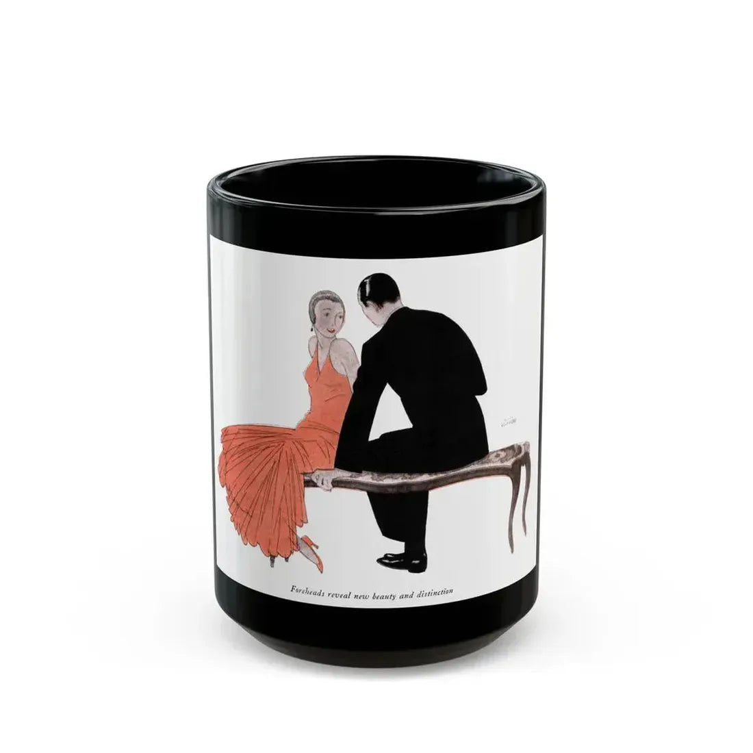 Foreheads Are Looking Up, McCall's, February 1930 - Black Coffee Mug 15oz - Go Mug Yourself