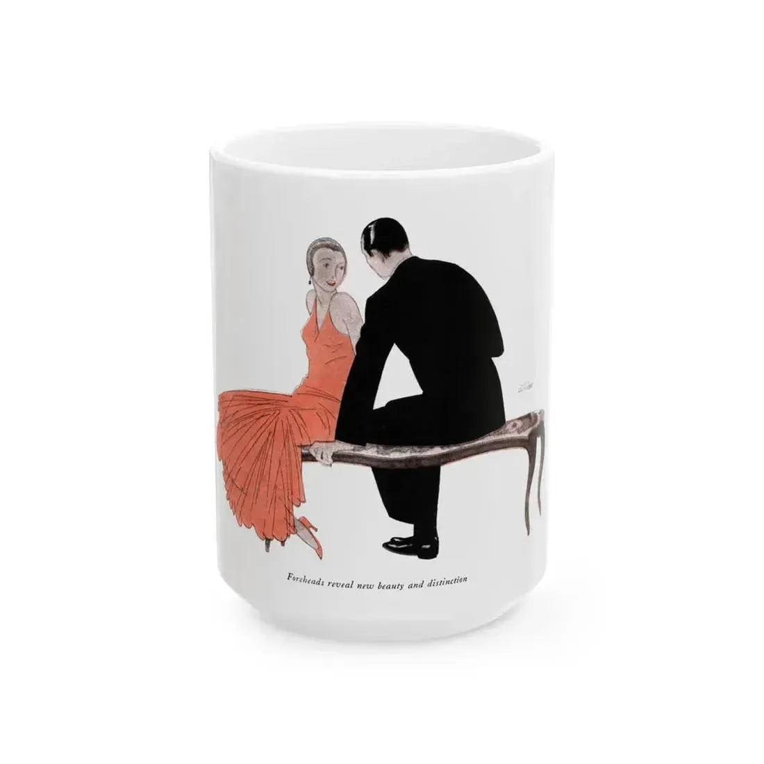 Foreheads Are Looking Up, McCall's, February 1930 - White Coffee Mug 15oz - Go Mug Yourself