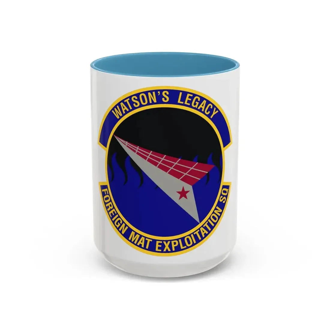 Foreign Material Exploitation Squadron (U.S. Air Force) Accent Coffee Mug 15oz Light Blue - Go Mug Yourself