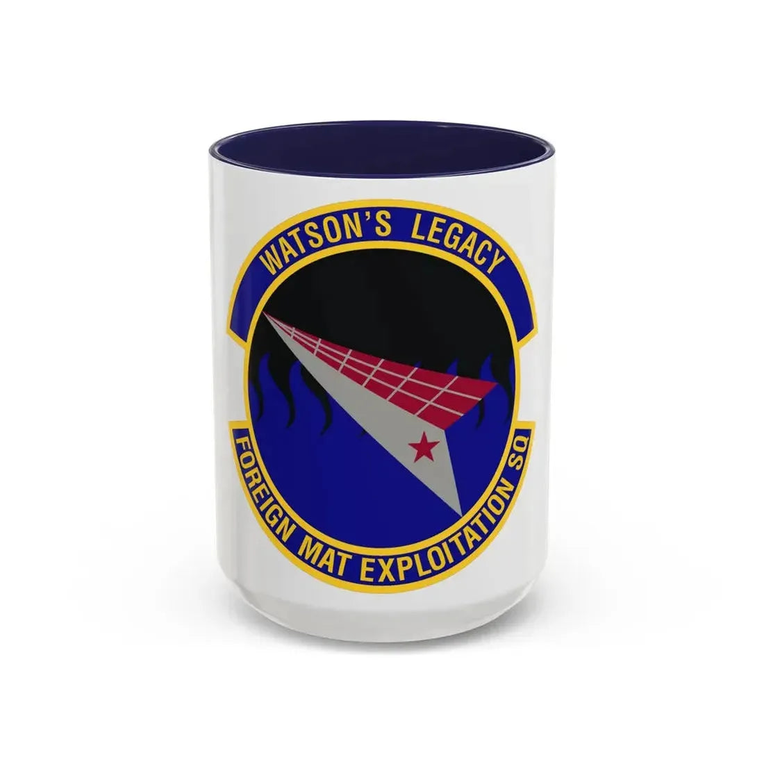 Foreign Material Exploitation Squadron (U.S. Air Force) Accent Coffee Mug 15oz Navy - Go Mug Yourself
