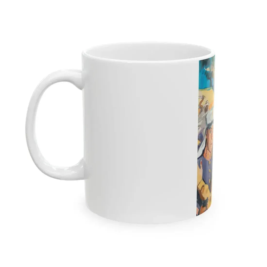 Foreign Territory, movie poster preliminary art - White Coffee Mug - Go Mug Yourself