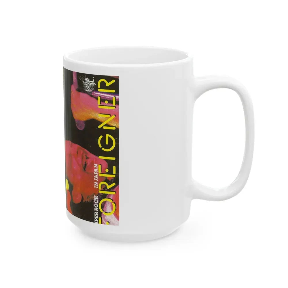 FOREIGNER SUPER ROCK 85 IN JAPAN (VHS COVER) - White Coffee Mug - Go Mug Yourself