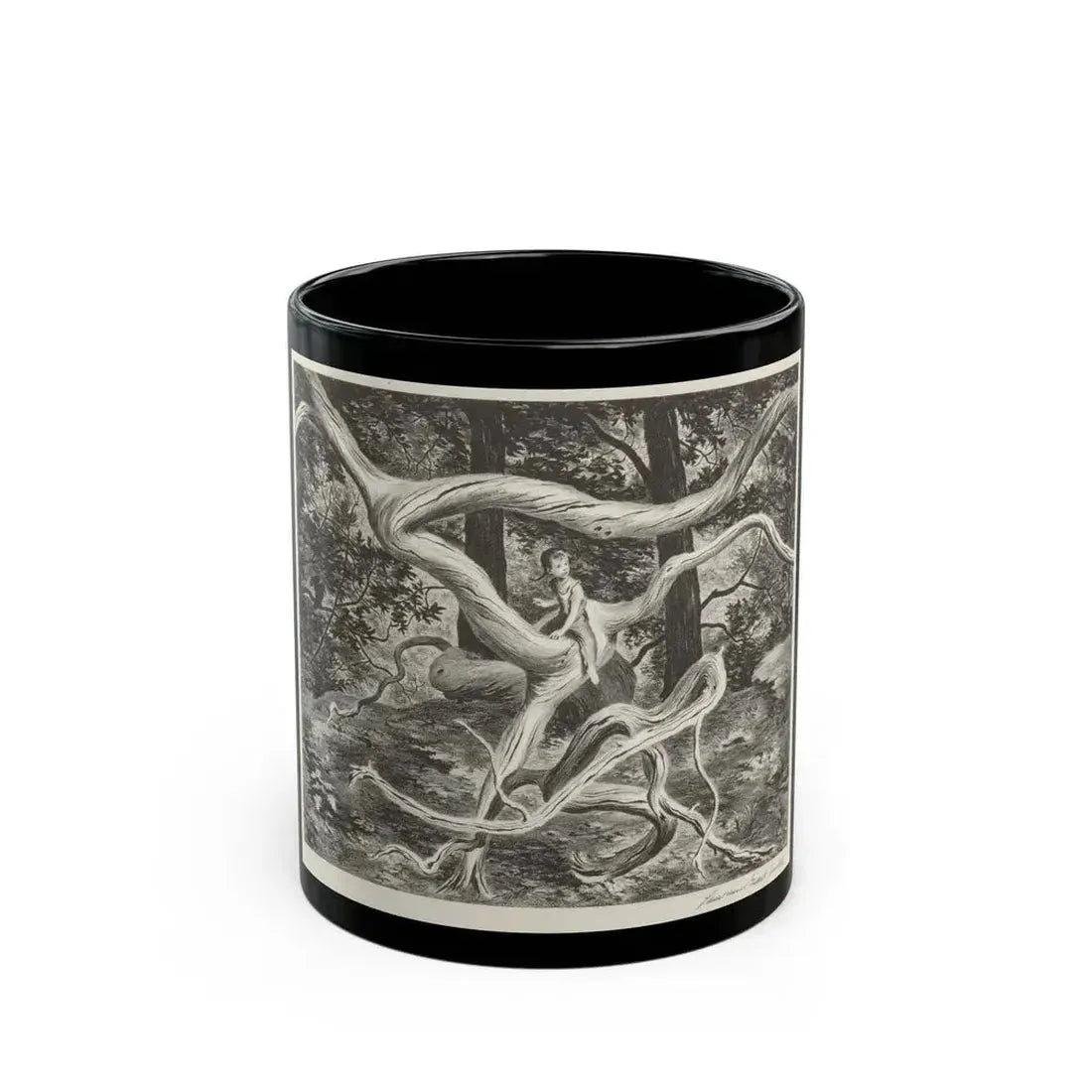 Forest Flight, 1938 - Black Coffee Mug 11oz - Go Mug Yourself