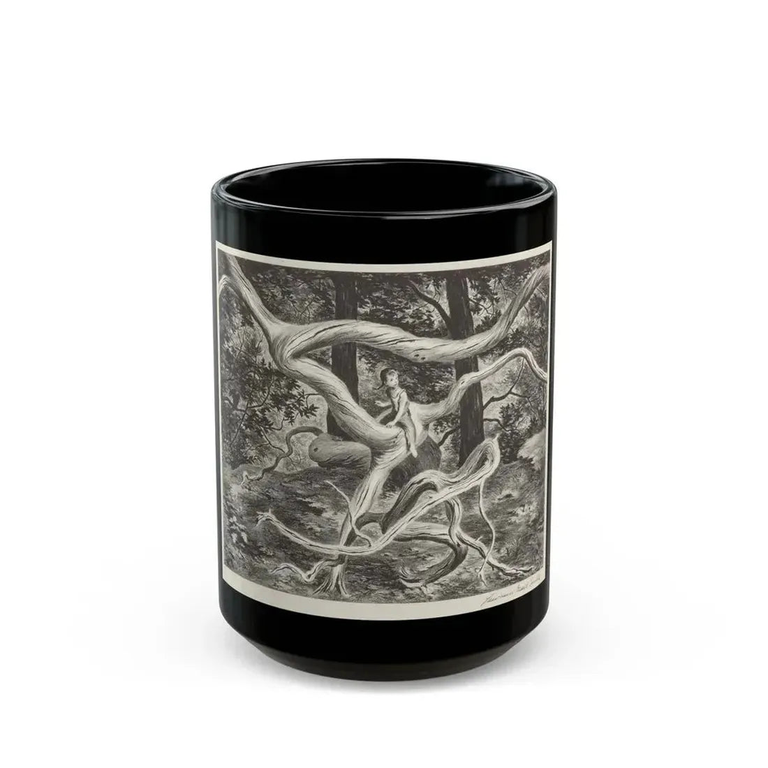 Forest Flight, 1938 - Black Coffee Mug 15oz - Go Mug Yourself