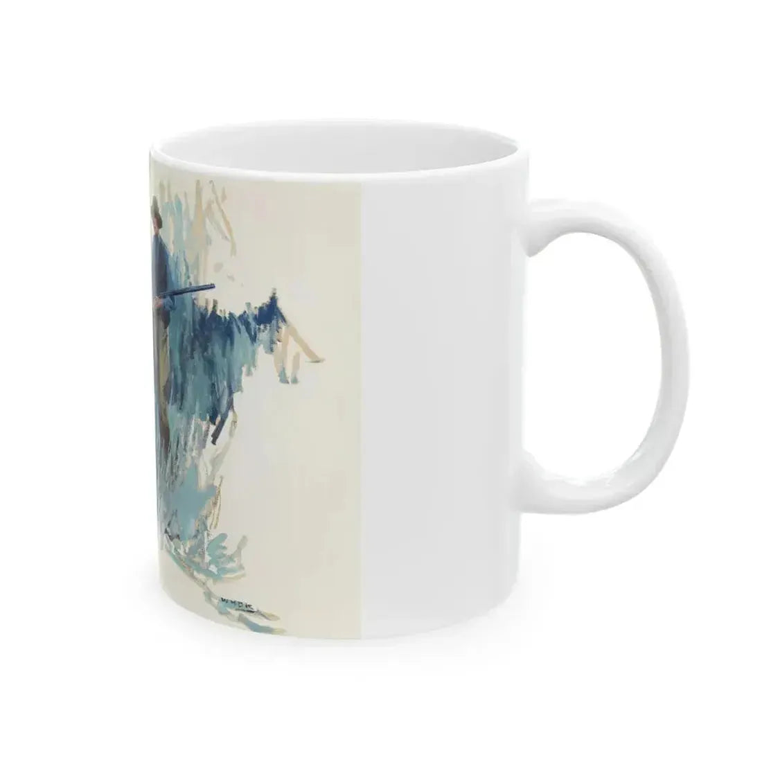 Forest Hunting Scene - White Coffee Mug - Go Mug Yourself