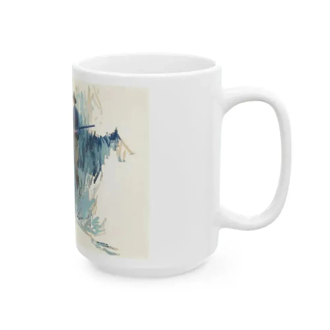 Forest Hunting Scene - White Coffee Mug - Go Mug Yourself
