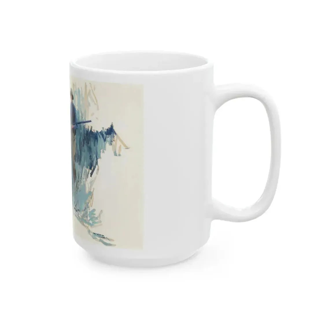 Forest Hunting Scene - White Coffee Mug - Go Mug Yourself