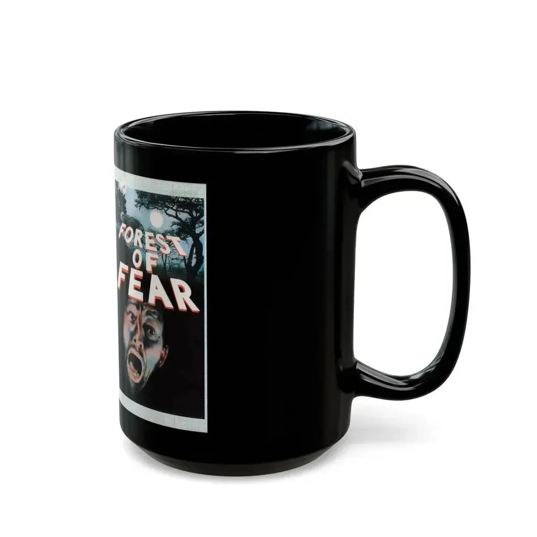 FOREST OF FEAR VIDEO NASTY (VHS COVER) - Black Coffee Mug - Go Mug Yourself