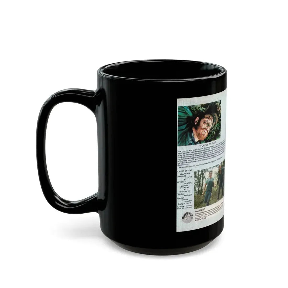 FOREST OF FEAR VIDEO NASTY (VHS COVER) - Black Coffee Mug - Go Mug Yourself