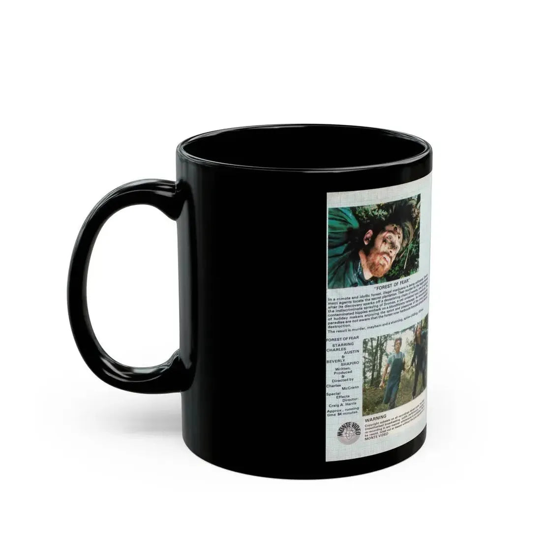 FOREST OF FEAR VIDEO NASTY (VHS COVER) - Black Coffee Mug - Go Mug Yourself