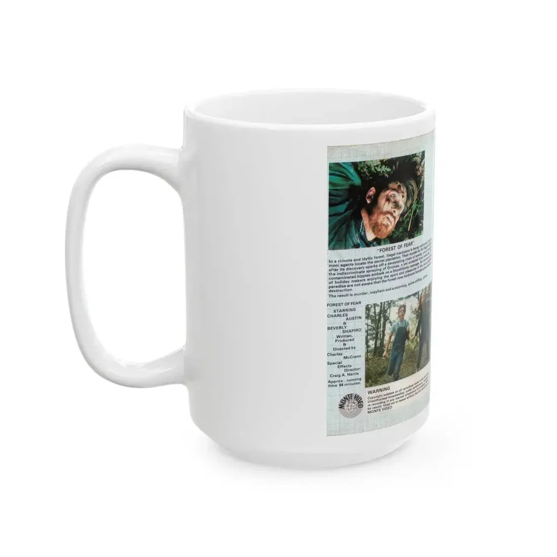 FOREST OF FEAR VIDEO NASTY (VHS COVER) - White Coffee Mug - Go Mug Yourself